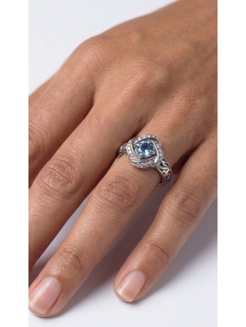 Brighton Ring ETERNITY KNOT Blue Size 9 NWOT Rare Find!
